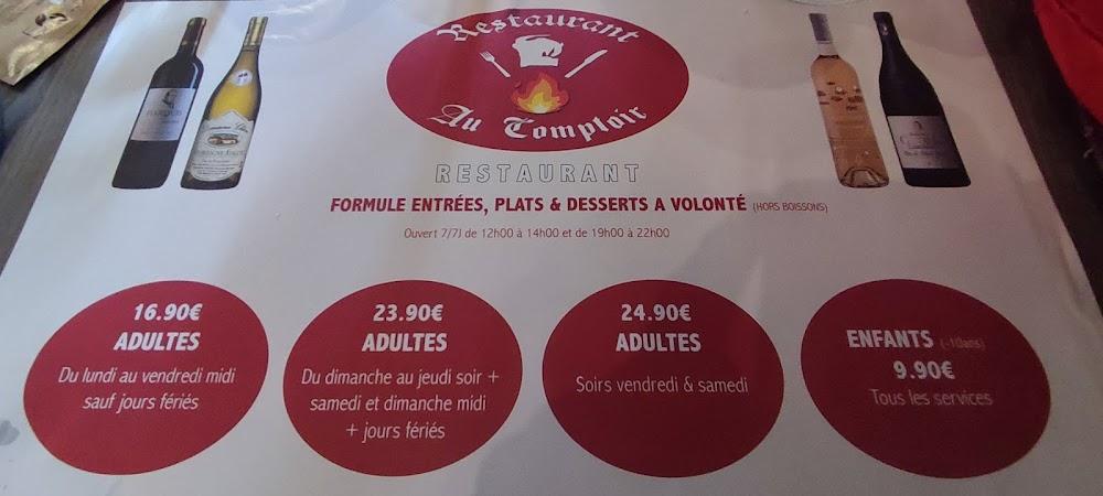 Restaurant Au Comptoir - Menu Image 1